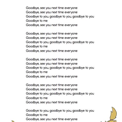 goodbye to u lyrics